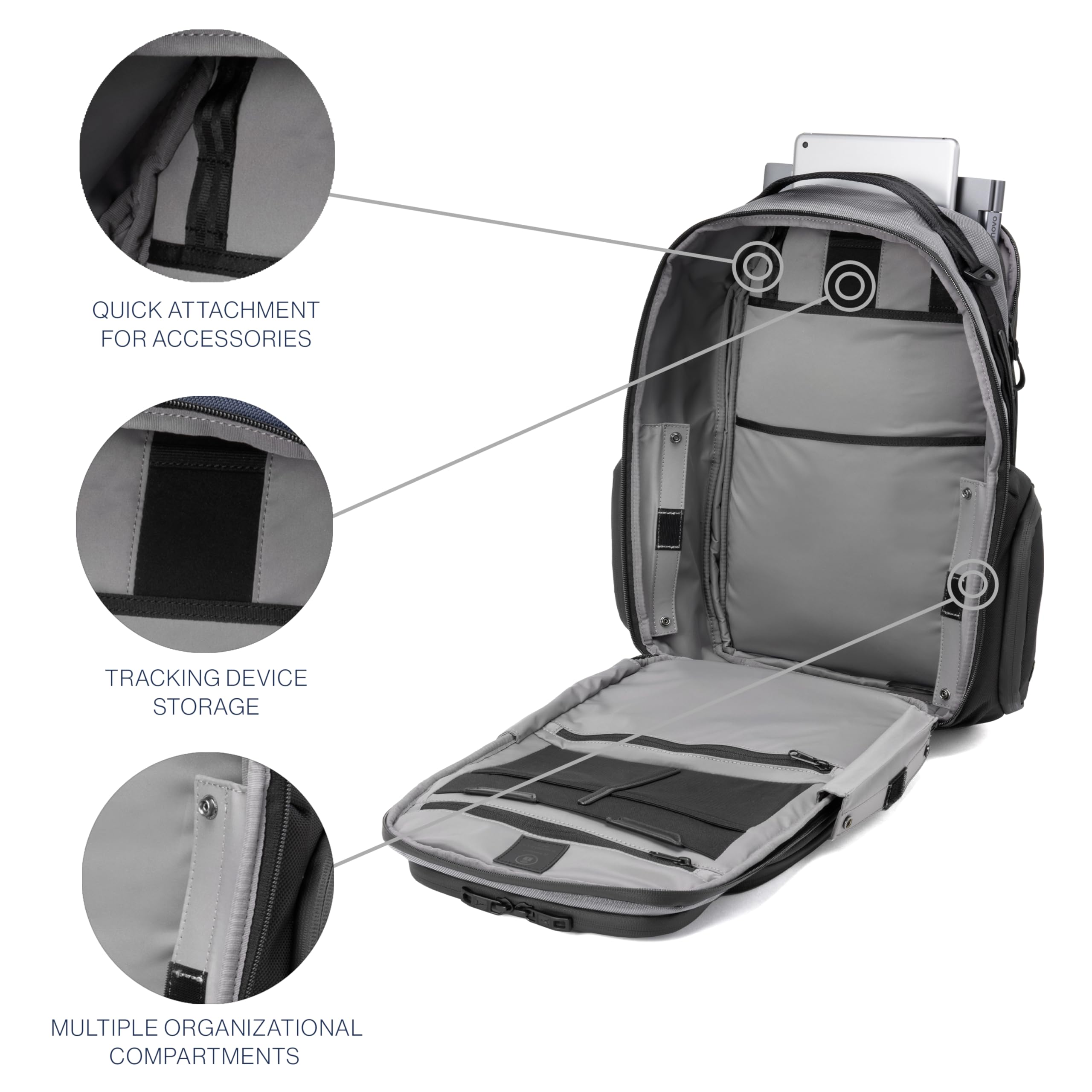 Travelpro Altitude Large Expandable Travel Laptop Backpack 30-36L, 16 Inch Laptop, Water Resistant, Work, Business, Men and Women, Aviator Navy