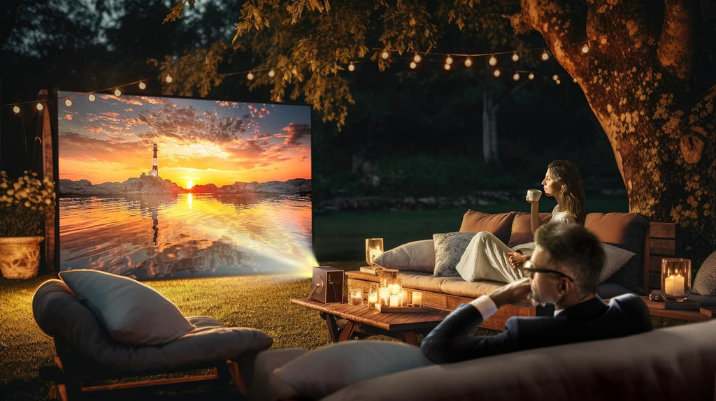 LG CineBeam Q HU710PB 4K Smart Portable Projector with Auto Screen Adjustment, Auto Focus, RGB Laser, Up to 154% DCI-P3