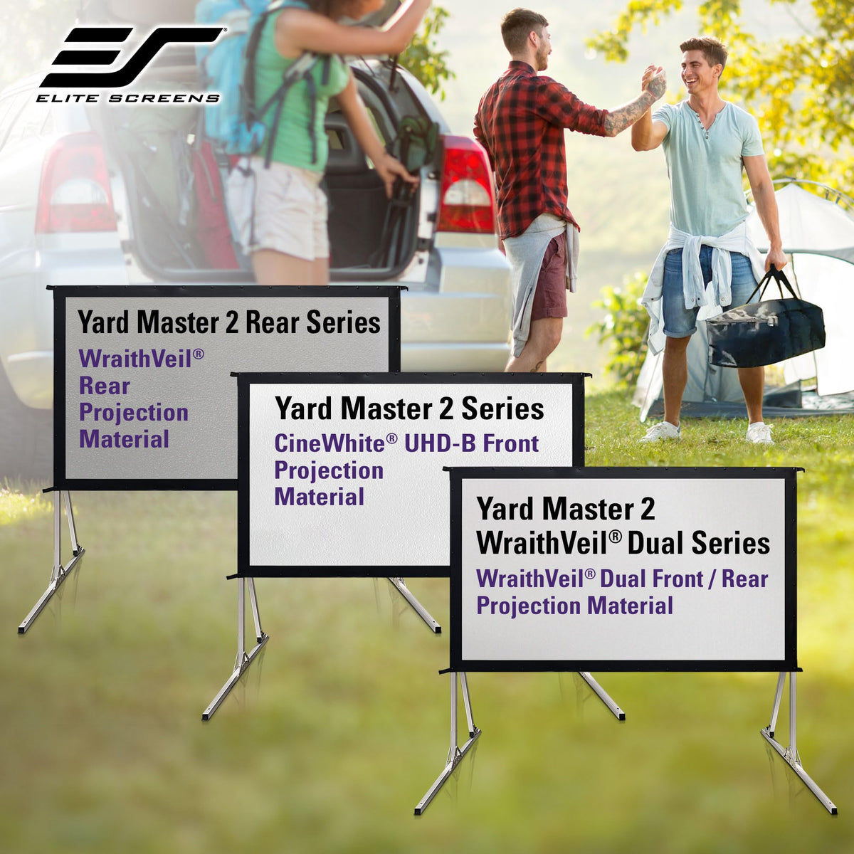Elite Screens 100-inch Wraith Veil DUAL, 16:9, 0.8 Gain, 150° Viewing Angle, Front & Rear Projection Screen, Yardmaster 2 OMS100H2-Dual