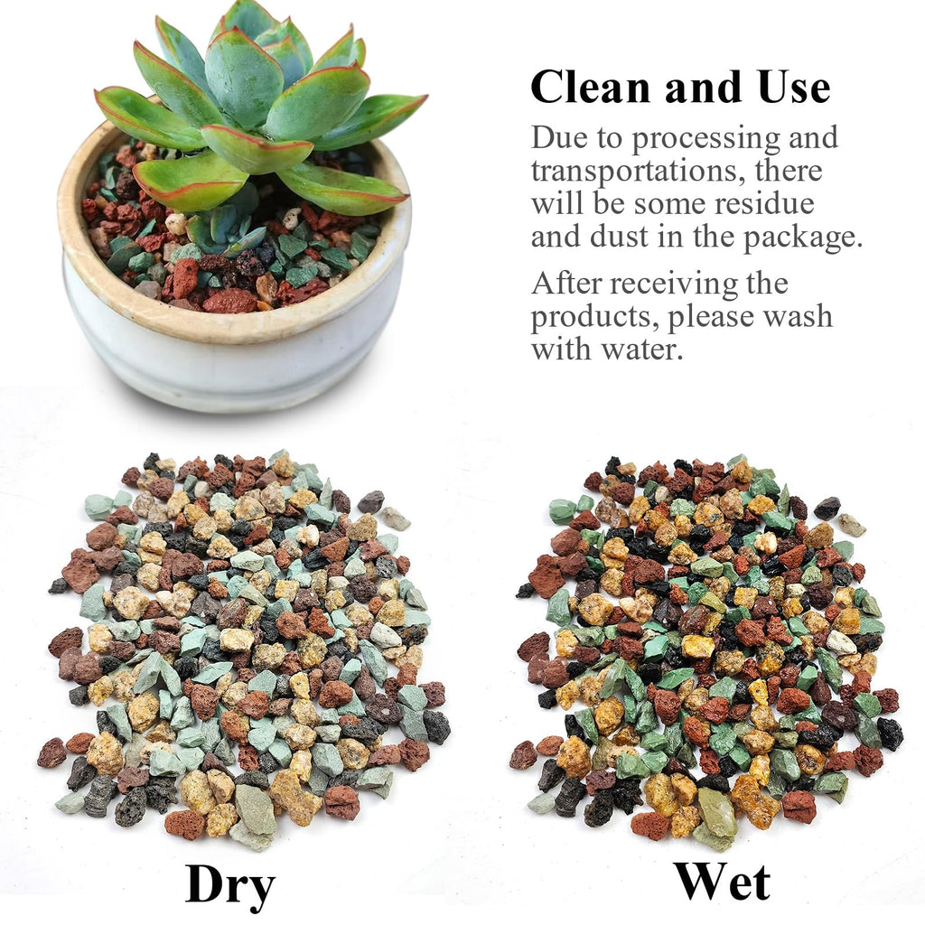 FANTIAN 2 lbs Red Lava Rocks for Plants,1/4 Inch Crush Volcanic Rock Gravel Potting Mix for Succulent Cactus Bonsai Aquarium Fire Pits and Garden Landscaping