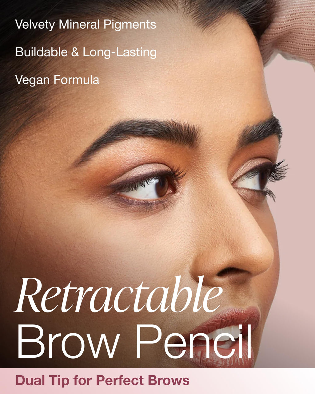 Mineral Fusion Retractable Brow Pencil (Blonde) - TZR 2025 Beauty Heroes Award Winner - Shape & Define Eyebrow with Blending Spoolie Brush - Velvety Smooth, Long-Lasting Color - Vegan Formula