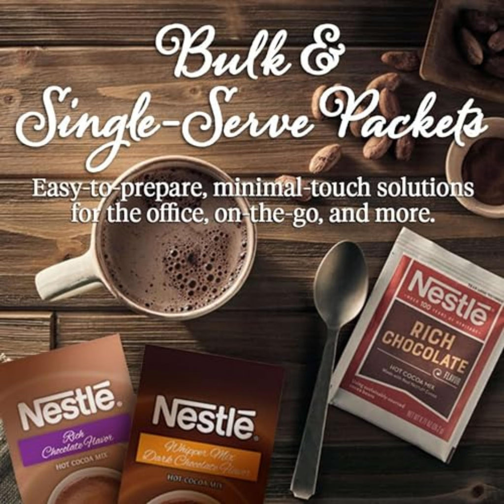 Nestle Hot Chocolate Packets, Milk Chocolate Flavor Hot Cocoa Mix, Made with Real Cocoa, Bulk Pack, 0.71 oz Packet (60 Count)
