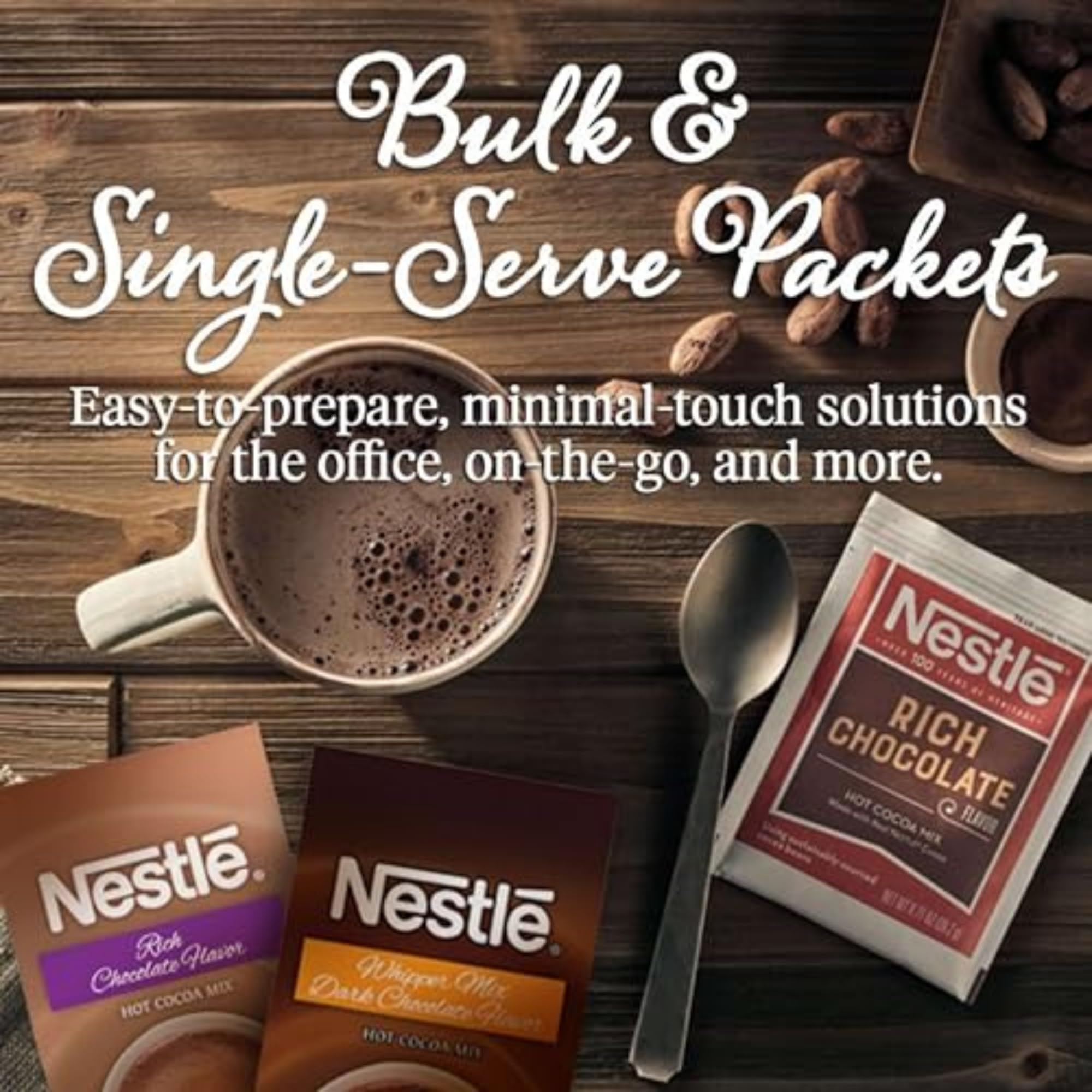 Nestle Hot Chocolate Packets, Milk Chocolate Flavor Hot Cocoa Mix, Made with Real Cocoa, Bulk Pack, 0.71 oz Packet (60 Count)