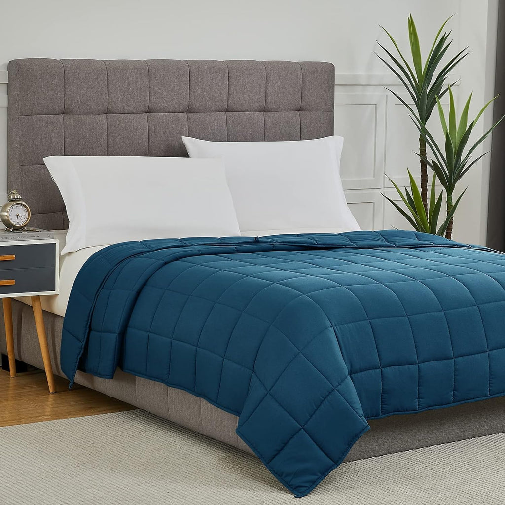CYMULA Weighted Blanket for Adults (25lbs 80"x87" King Size Black) - Cooling Breathable Heavy Blankets for Summer Winter - Ultra Microfiber Soft Comfort Blanket with Glass Beads - Gifts for Men/Women