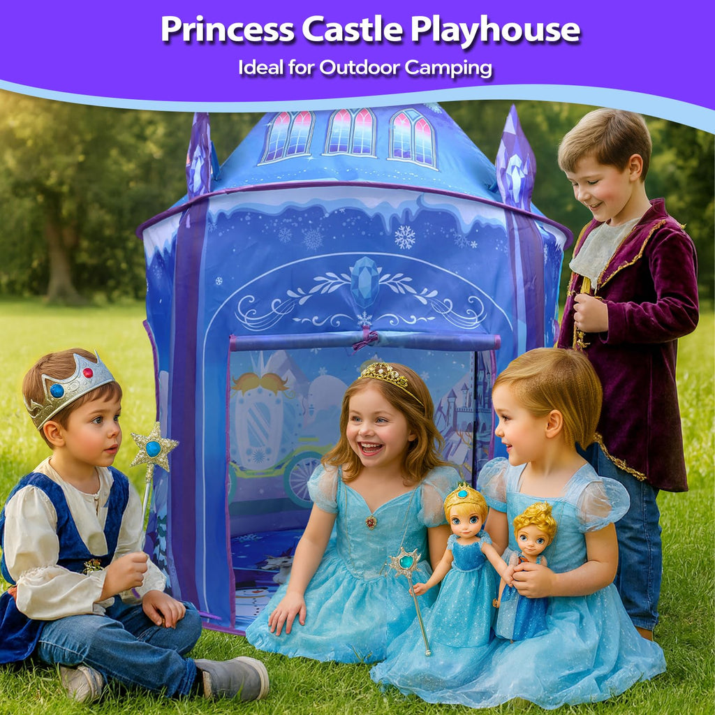 WillingHeart Play Tent for Kids Pretend Playhouse Indoor Outdoor Games Party Children Pop Up Foldable Tent Birthday Toy for Boys Girls Toddler Baby Playroom Gift, Wild Dinosaur Themed