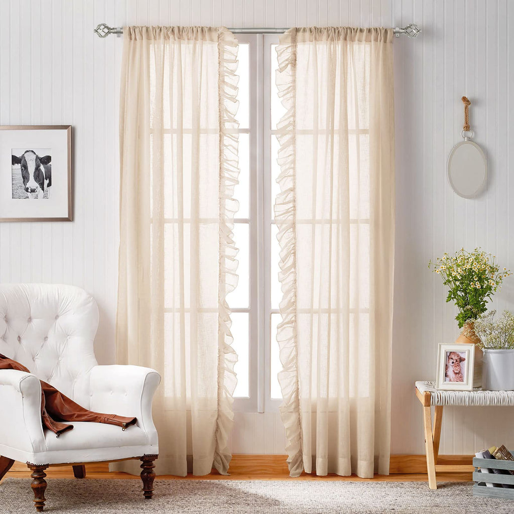 KAMANINA Silver Curtain Rod 32 to 58 Inch(2.6-4.8ft), Adjustable Curtain Rods for Windows 28 to 48 Inch, 3/4 Inch Splicing Drapery Rods with Twisted Cage Finial