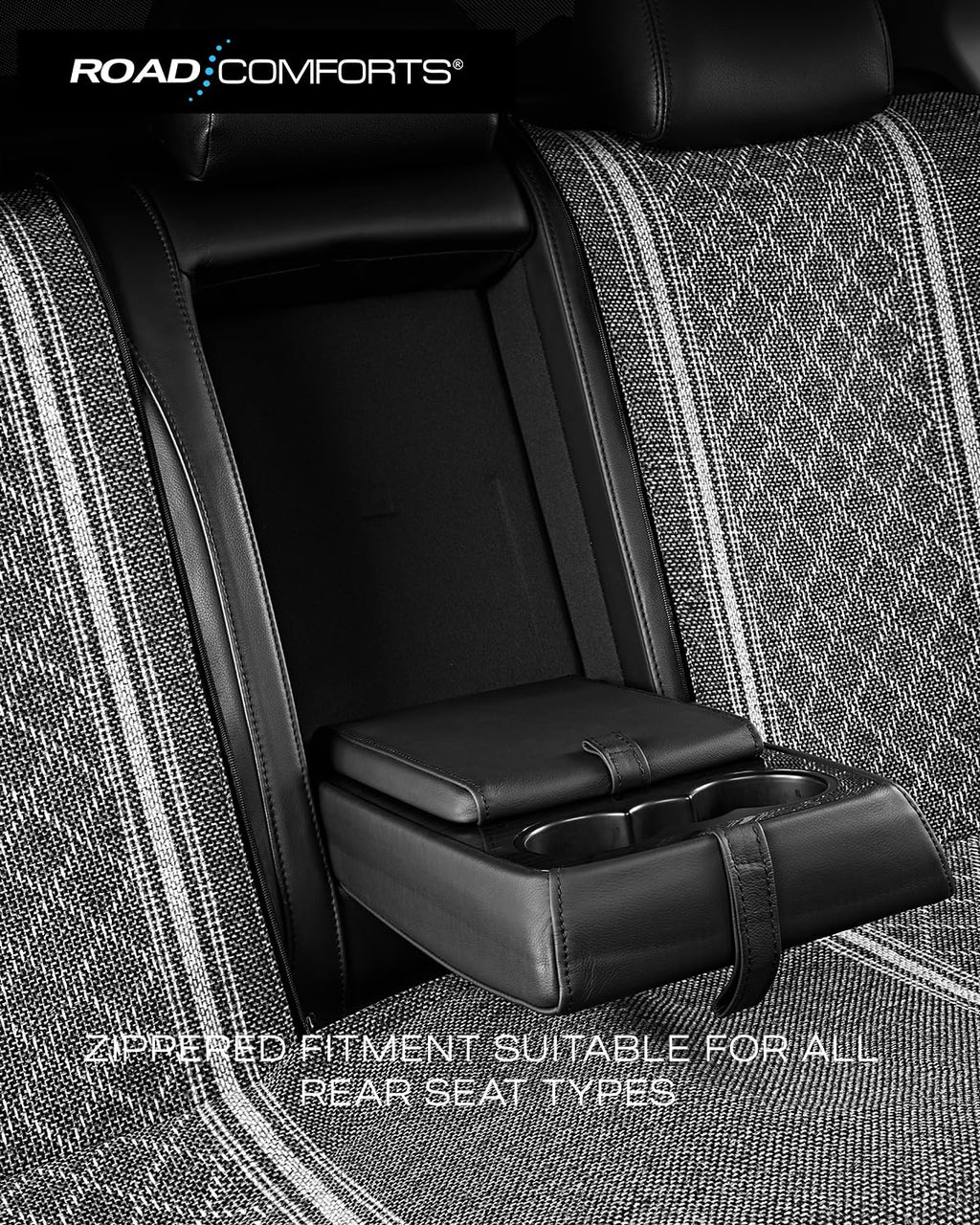 Road Comforts Baja Blanket Seat Covers Gray Diamond Bucket Seat Covers Low Back Full Set - Jacquard Fabric, Airbag Compatible, Universal Fits for Most Cars, Truck, SUV, Vans