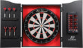 EastPoint Tournament Bristle Dartboard - 18-Inch, Red/Black - Self-Healing Sisal & Steel Tip Darts - Deluxe LED Scoring System for Electronic Dart Board - Easy-Mount Cabinet for Game Room Decor