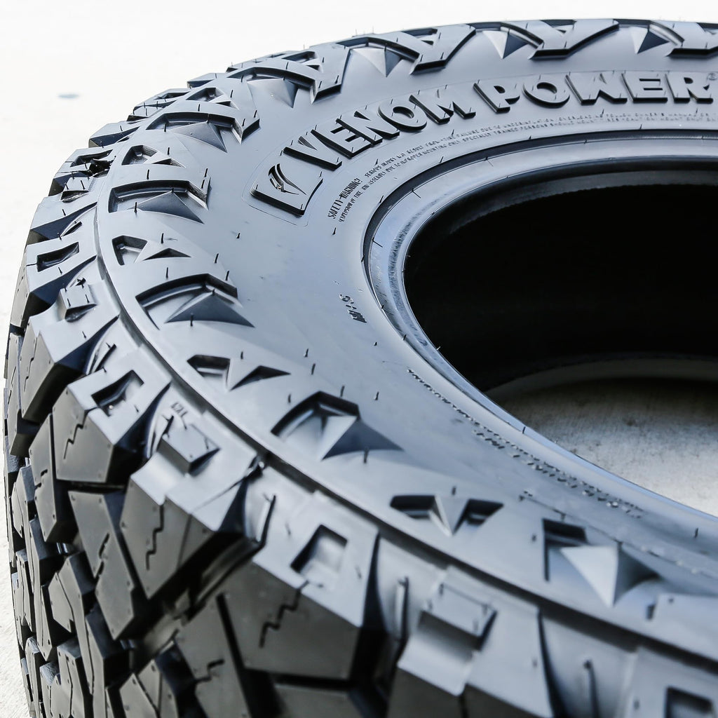 Venom Power Terra Hunter X/T XT All-Terrain Mud Light Truck Radial Tire-33X12.50R20LT 33X12.50X20 33X12.50-20 119R Load Range F LRF 12-Ply BSW Black Side Wall