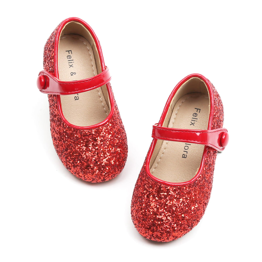 Felix & Flora Toddler Girl Dress Shoes - Flower Girl Ballet Mary Jane Flats Party School Wedding