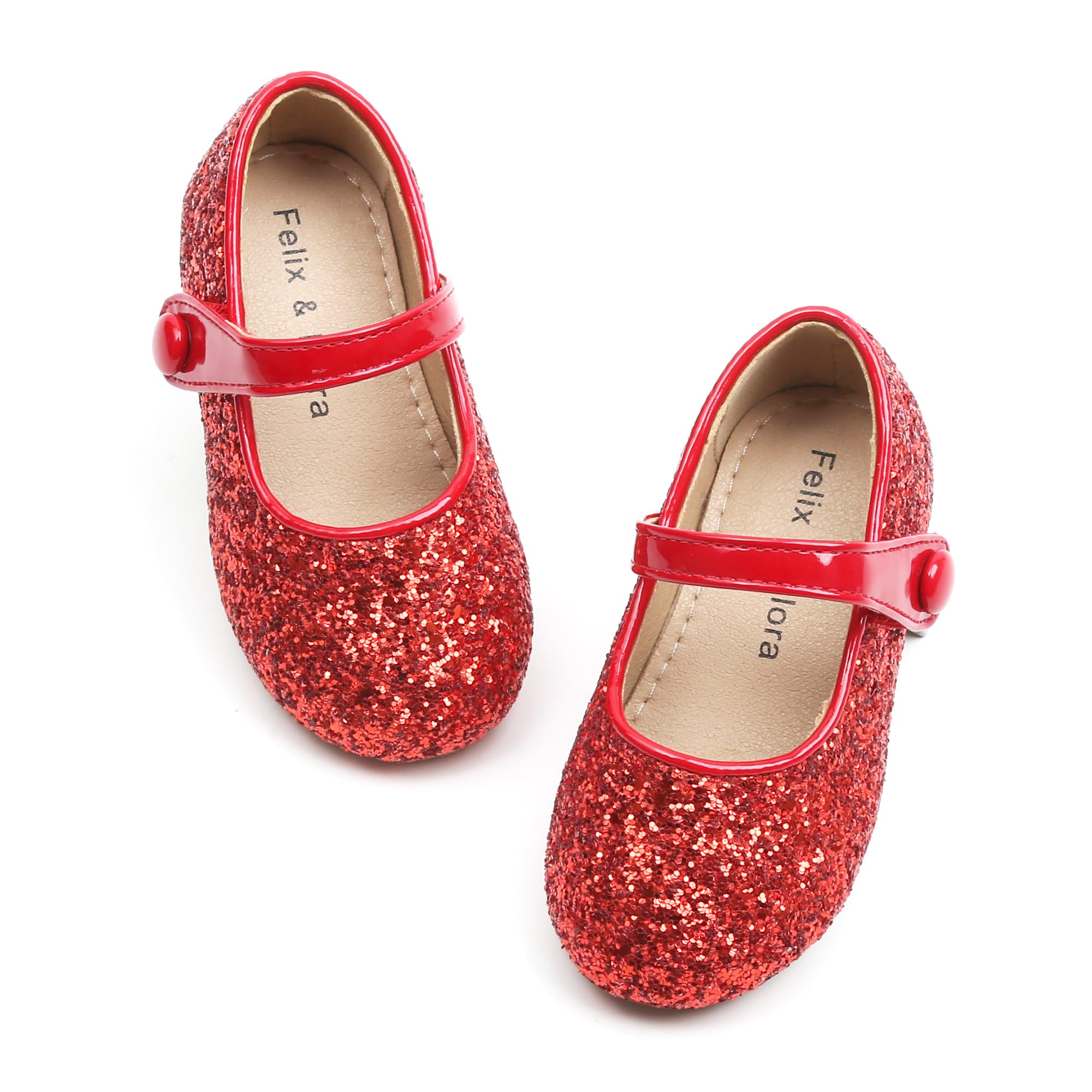 Felix & Flora Toddler Girl Dress Shoes - Flower Girl Ballet Mary Jane Flats Party School Wedding
