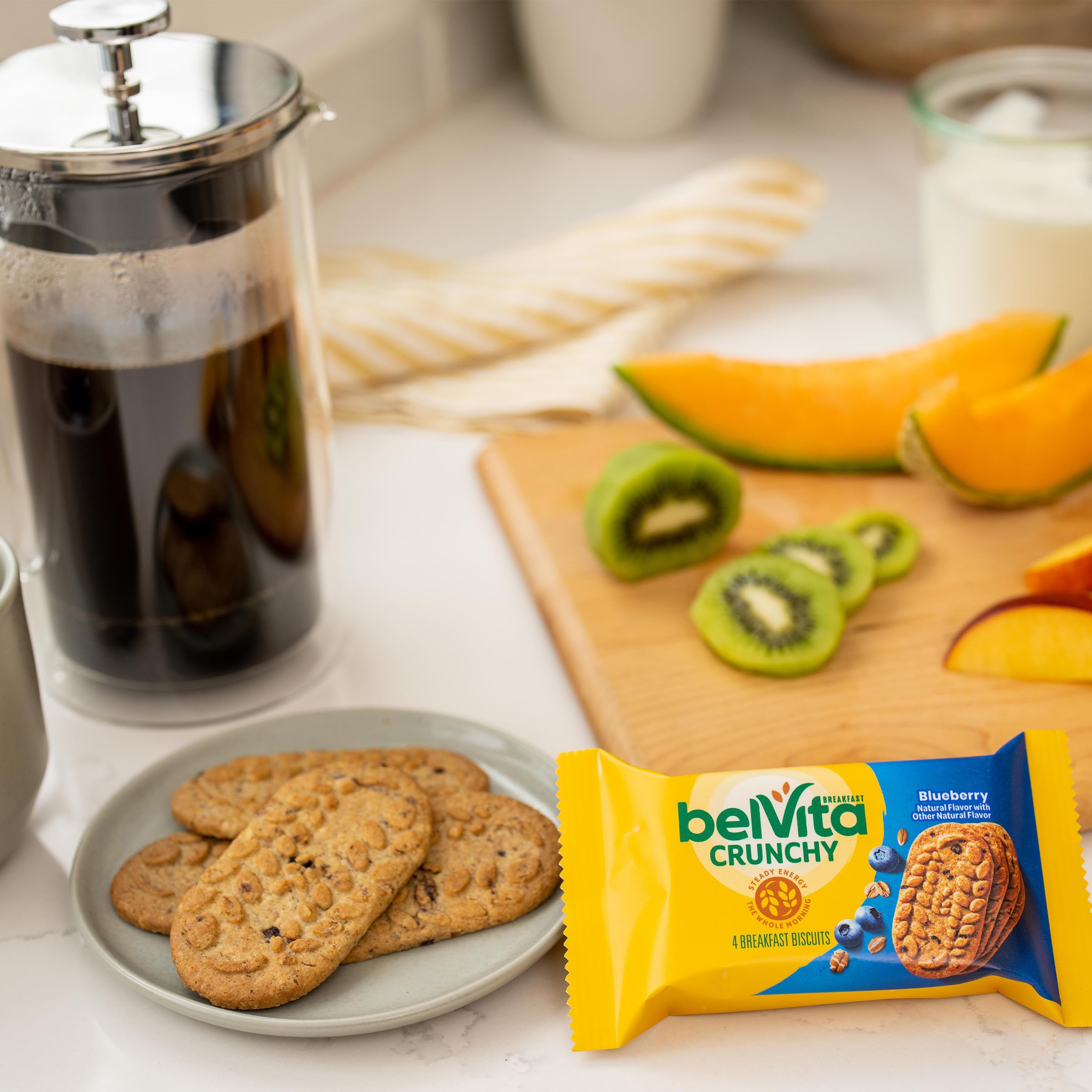 belVita Soft Baked Breakfast Bars, Oats & Chocolate, 6 Boxes of 5 Packs (1 Biscuit Per Pack)