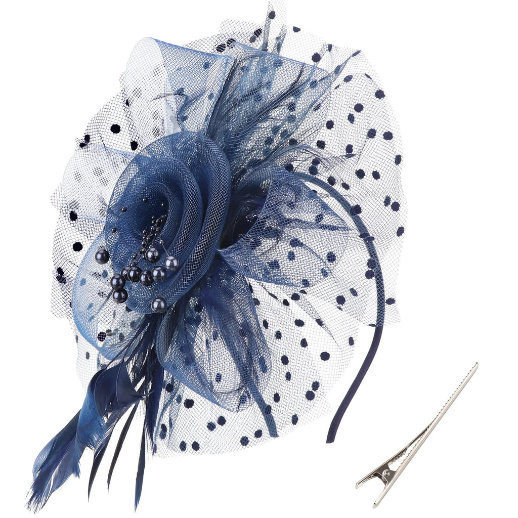 AQOKKA Women Fascinators Hats Flower Fascinators with Headband and Clip Tea Party Headwear for Women and Girls