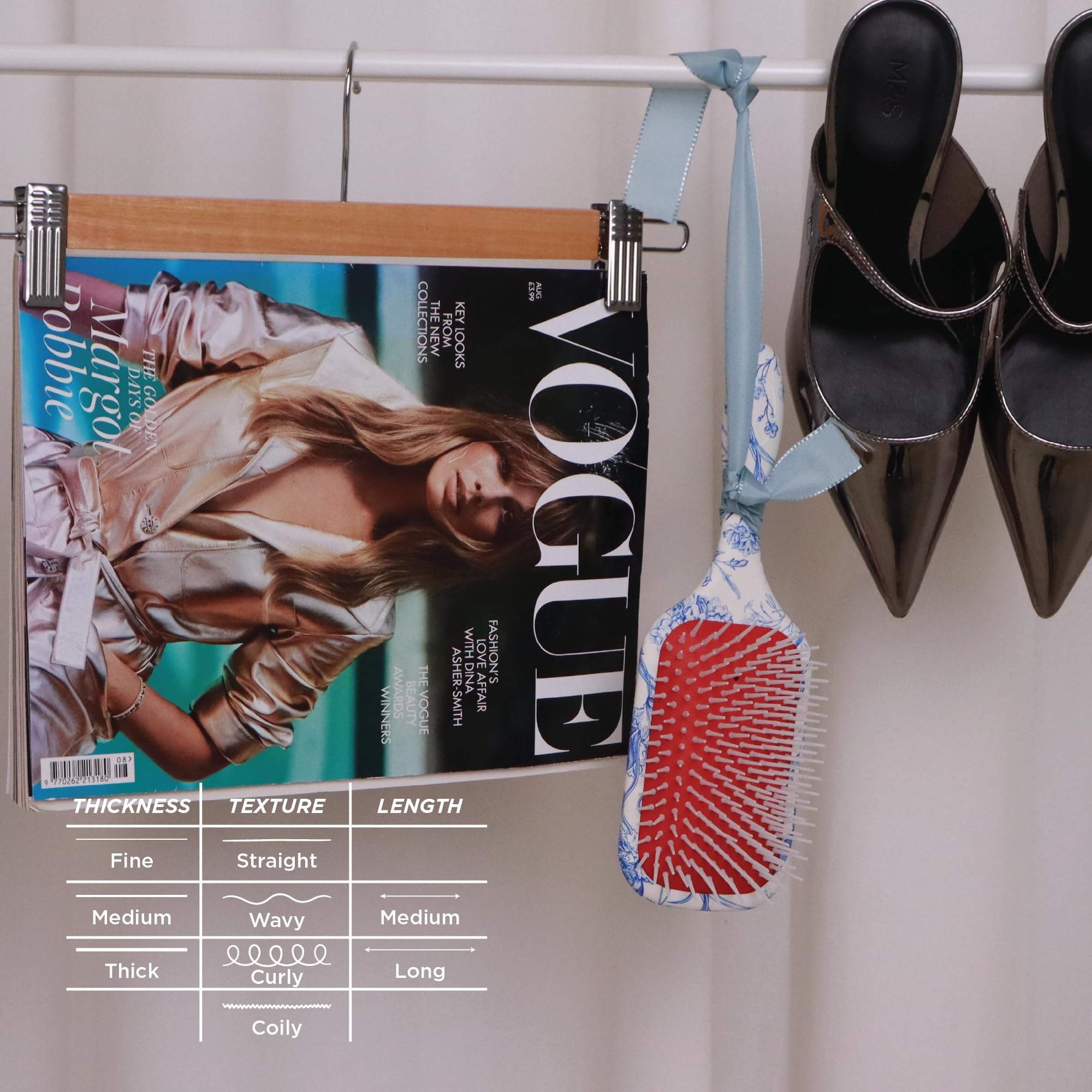 Denman Power Paddle Hair Brush for Quick and Convenient Detangling, Blow Drying and Styling - Combination of D3 Styling Pens & Paddle Brush - For Men and Women P038