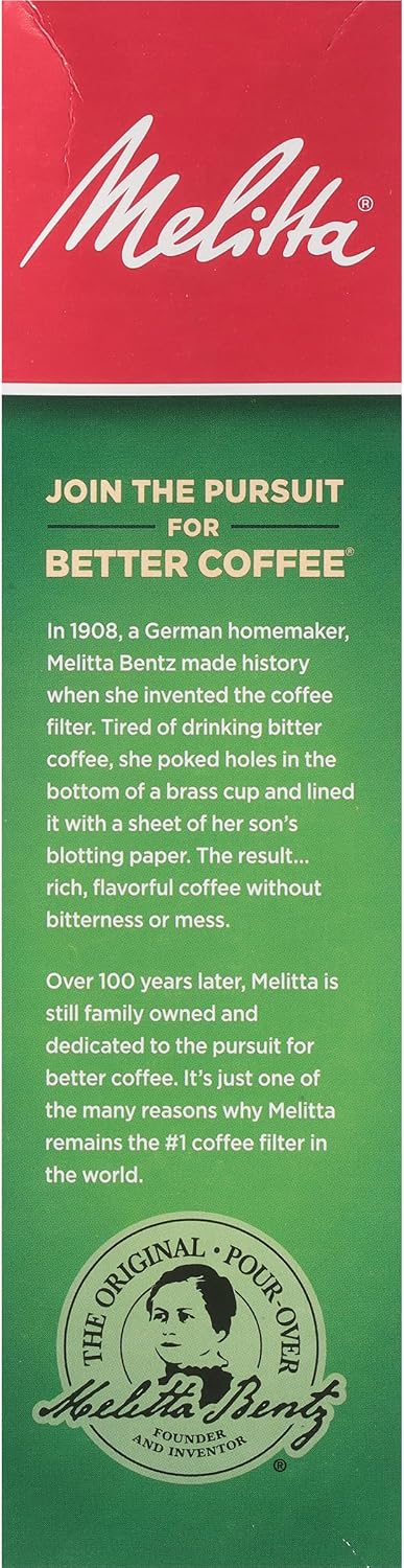 Melitta #4 Cone Coffee Filters, Bamboo, 80 Count (Pack Of 6), 480 Total Filters - Fits all 8-12 Cup Cone Coffee Makers and Pour-Overs, Compostable, Tear-Resistant, Made in USA