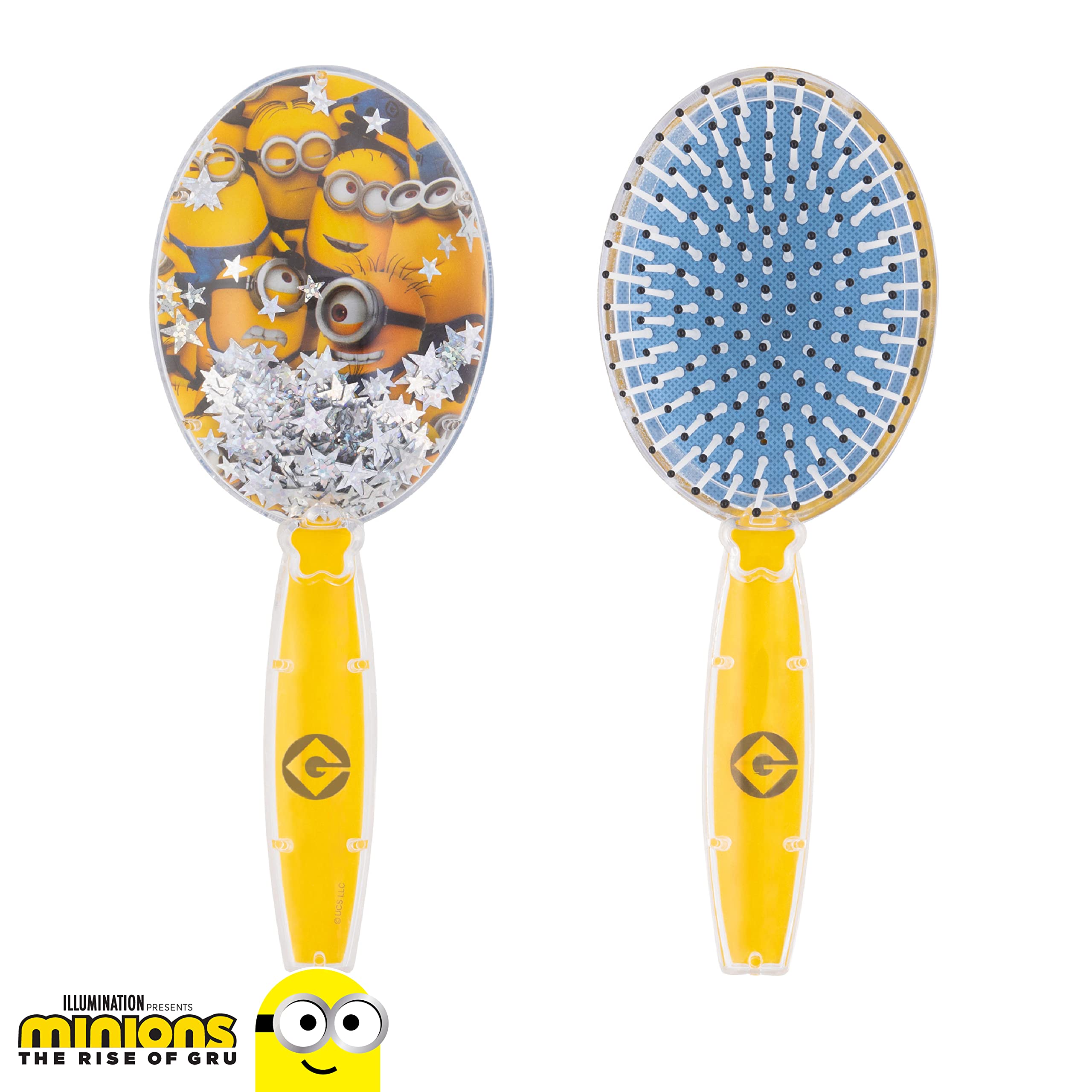 CoComelon Hair Brush with Magical Sparkling Stars Confetti HairBrush, Green - Kids Hair Brush Ages 3+