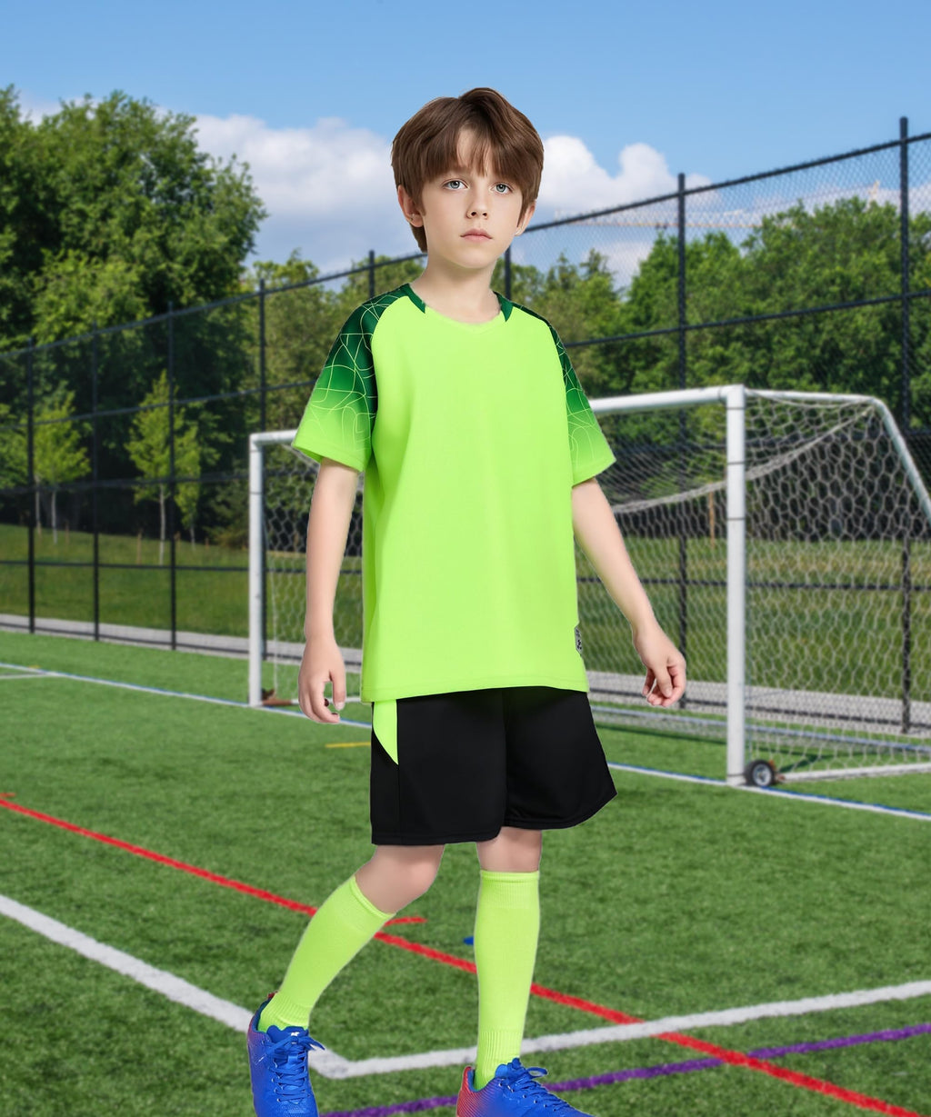 M2C Boys 2-Pack Jersey Soccer Knit Set Sport Team Uniform Shirt and Shorts
