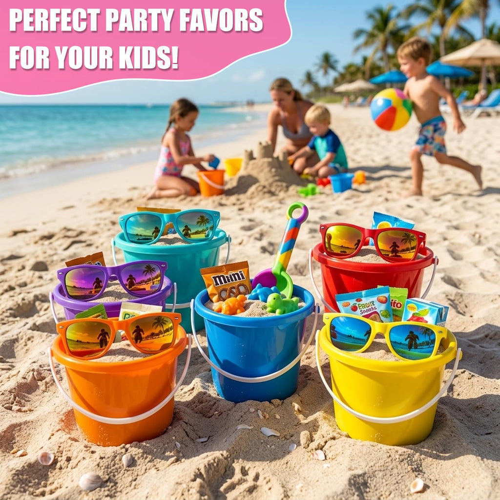 Kids Sunglasses Bulk, Kids Sunglasses Party Favors for Age 3-8, UV400 Protection Neon Kids Sunglasses Bulk for Boys Girls (12Pack-heart sunglasses)