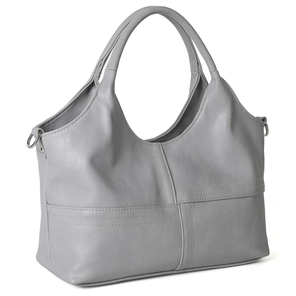 KOGTLA Medium Vegan Leather Purses for Women with Detachable Satchel Strap, Ladies Handbags, Tote Hobo Bags with Two-Handle