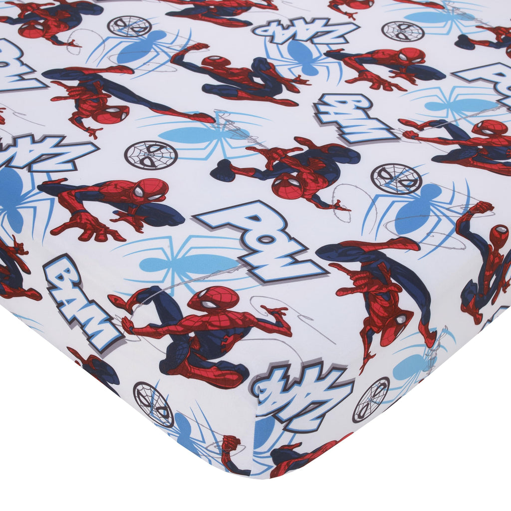 NoJo Marvel The Avengers I Am A Hero Blue, Green, Red, and Yellow 4 Piece Toddler Bed Set - Comforter, Fitted Bottom Sheet, Flat Top Sheet, and Reversible Pillowcase