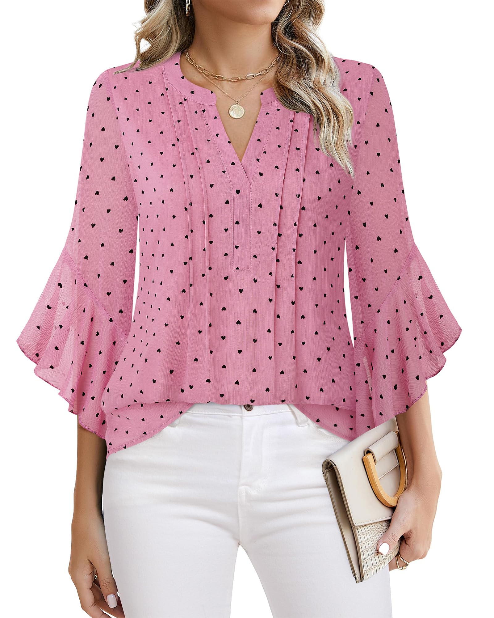 Timeson Women's 3/4 Sleeve Top | Dressy, Casual