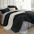 Bedsure Twin Comforter Set - 5 Pieces Reversible Grey Bedding, Twin Size Bed Set for All Seasons, Bed in a Bag with Down Alternative Comforter, Sheets, Pillowcase & Sham