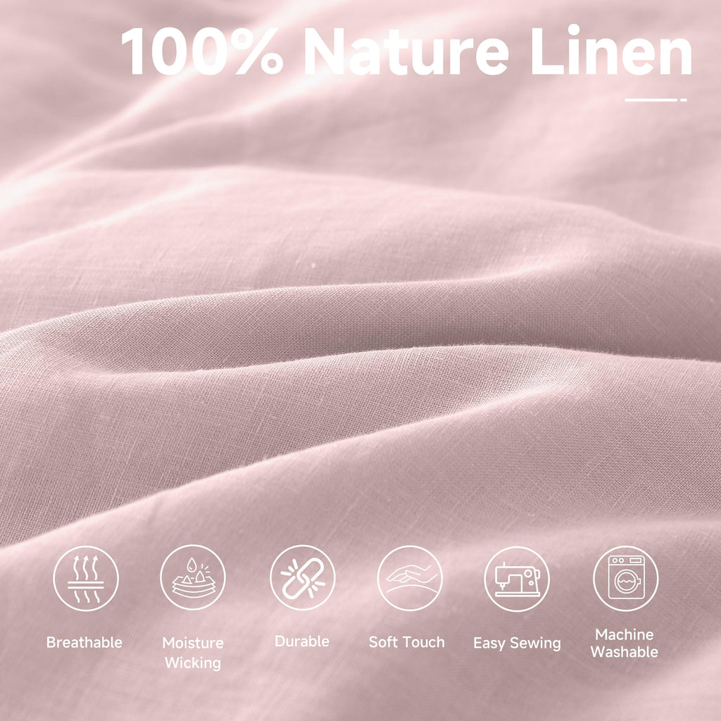 Simple&Opulence 100% Nature Pure Linen Fabric 78 Inch by The Yard, Plain Solid Color Linen Fabric for Sewing, Embroidery, Clothing, Needlework, Bag, Tablecloths, Garments Craft Accessories(Dusty Blue)
