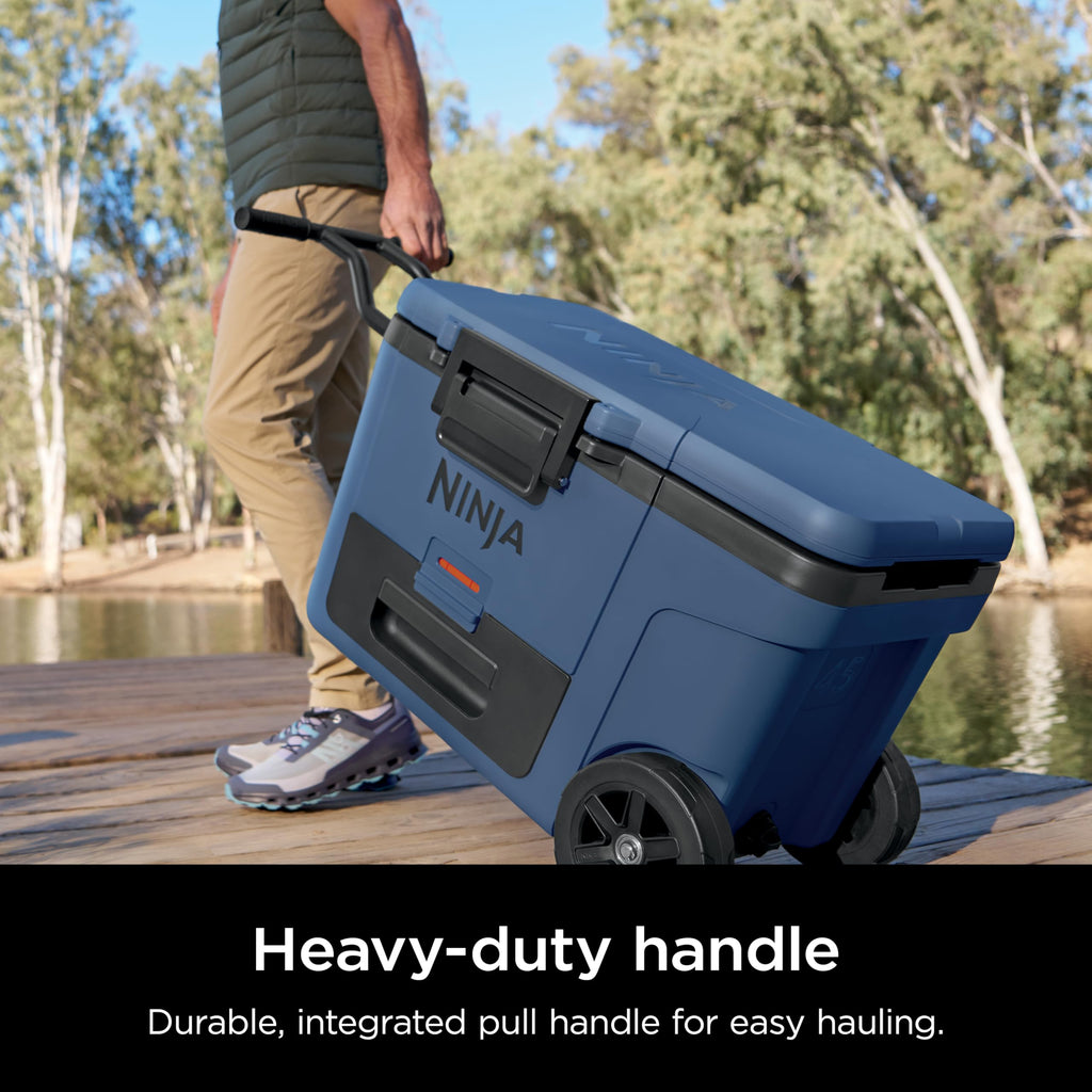 Ninja FrostVault | 65qt Wheeled Cooler with Cold Dry Zone | Integrated Fridge-Temp Dry Storage Drawer | Premium Heavy-Duty Insulated Cooler | Keeps Ice for Days | Charcoal Gray | FB265CG