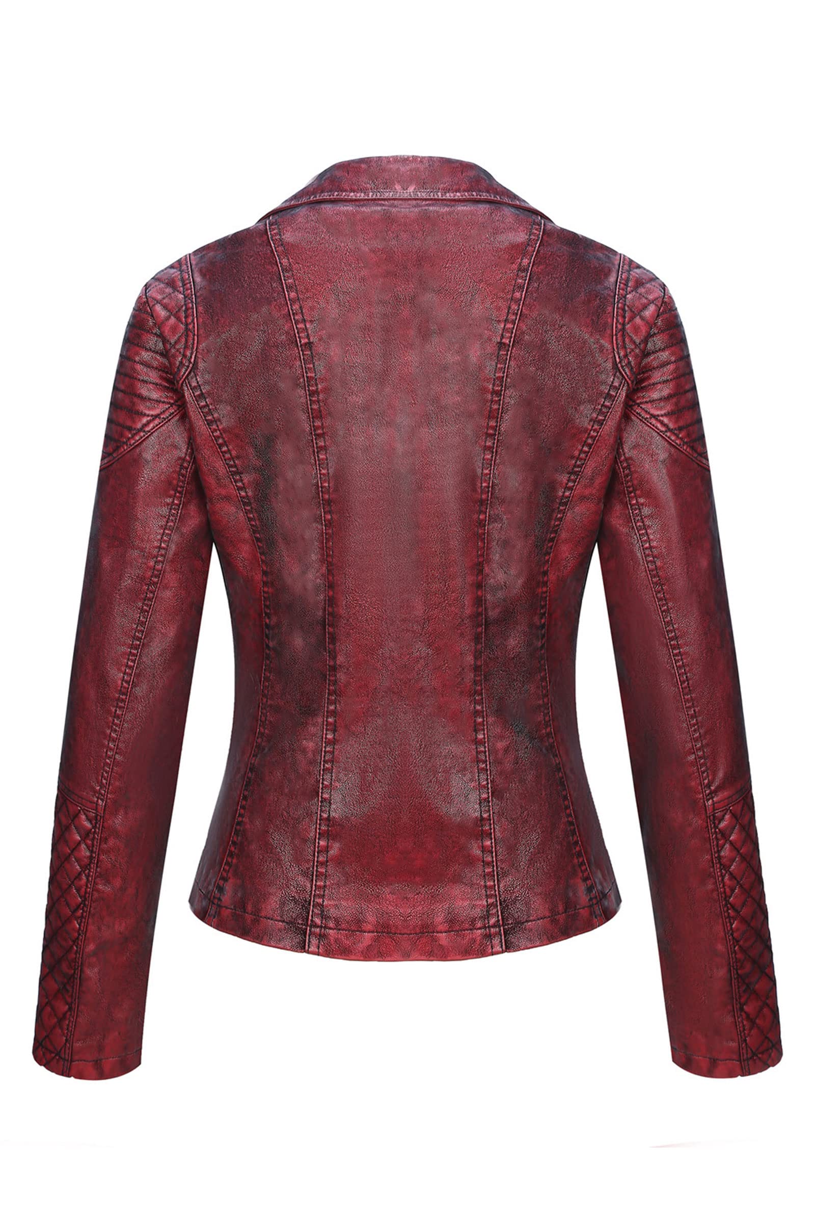 Bellivera Women's Faux Leather Casual Jacket 2026 Spring Trendy Motorcycle Outfits Lightweight Classic Coat