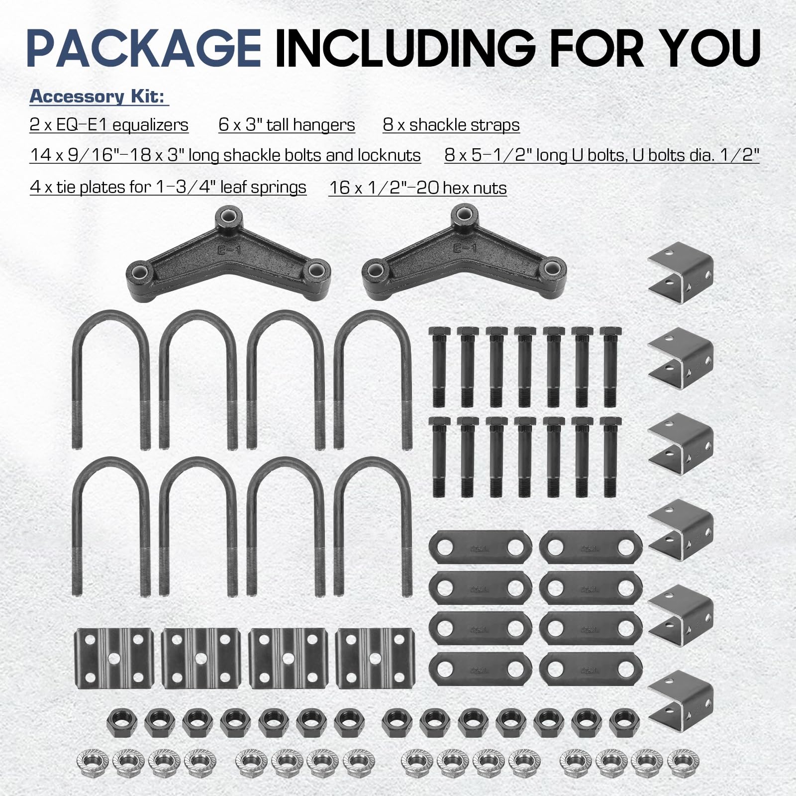 2 Pieces of Replacement for SW4B 4 Leaf Trailer Leaf Spring, 3500lb Single Trailer Axle Suspension Kit, 25-1/4" Length with 1750lb Capacity Double Eyes Leaf Springs and U-Bolt