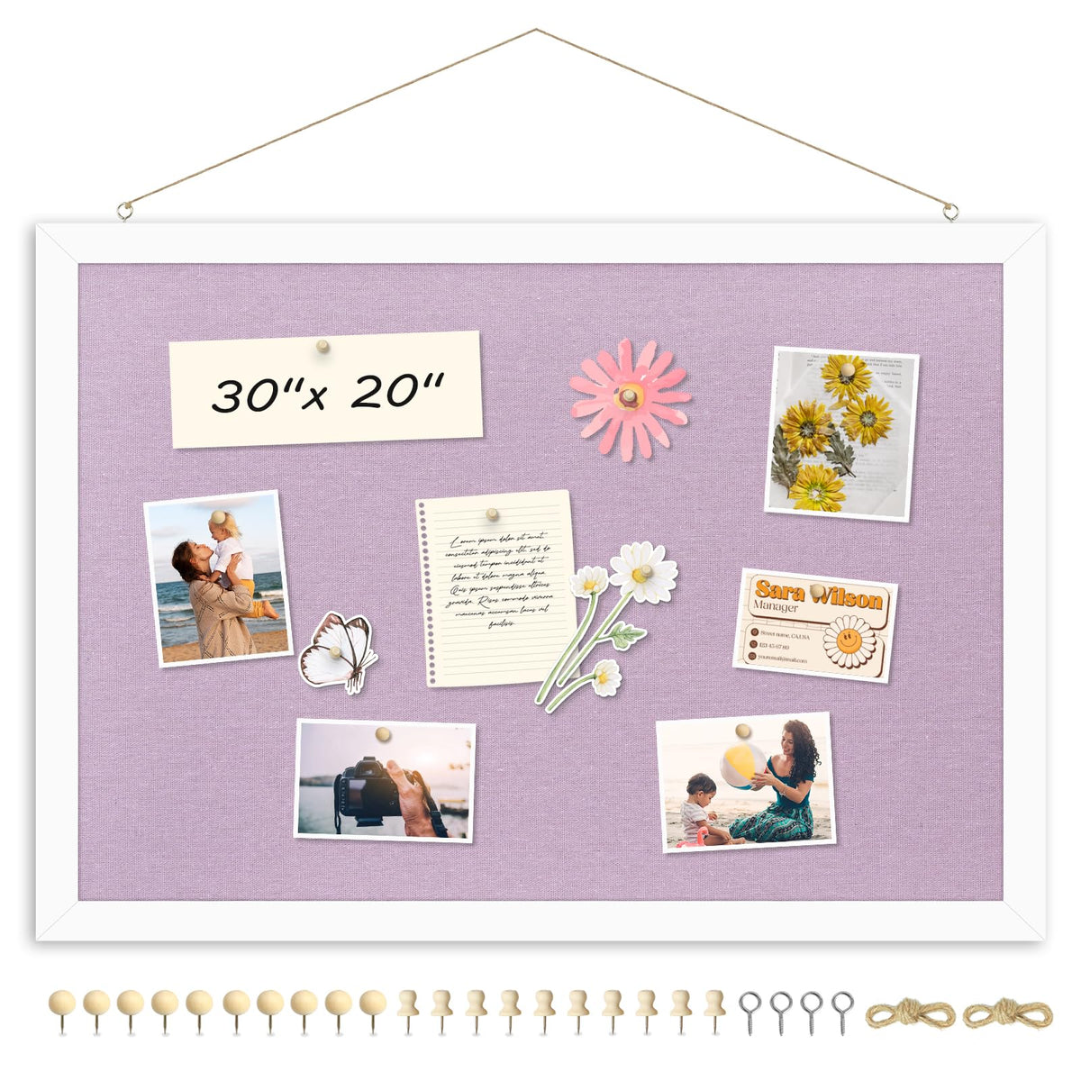 DOLLAR BOSS Black Cork Board with Linen Double-Sided 16''X 12'', Black Cork Boards for Walls, Wood Frame Bulletin Board Hanging Pin Board, Cork Board for Office Home School 1-Pack