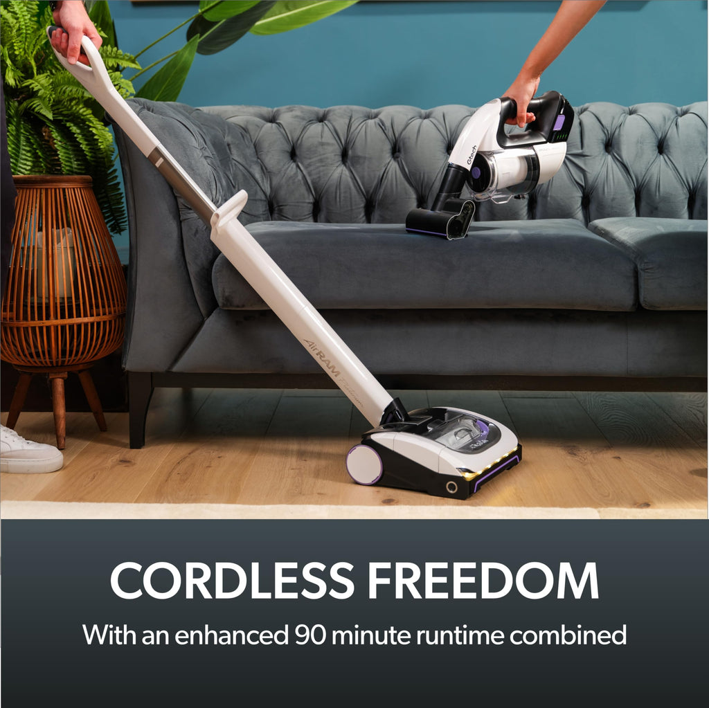 Gtech System Platinum Bundle Vacuum Cleaner Bundle - Includes the AirRam Platinum Upright and the Multi Platinum Handheld - Rechargeable 22V Lithium Ion Battery - Anti-Hair Wrap