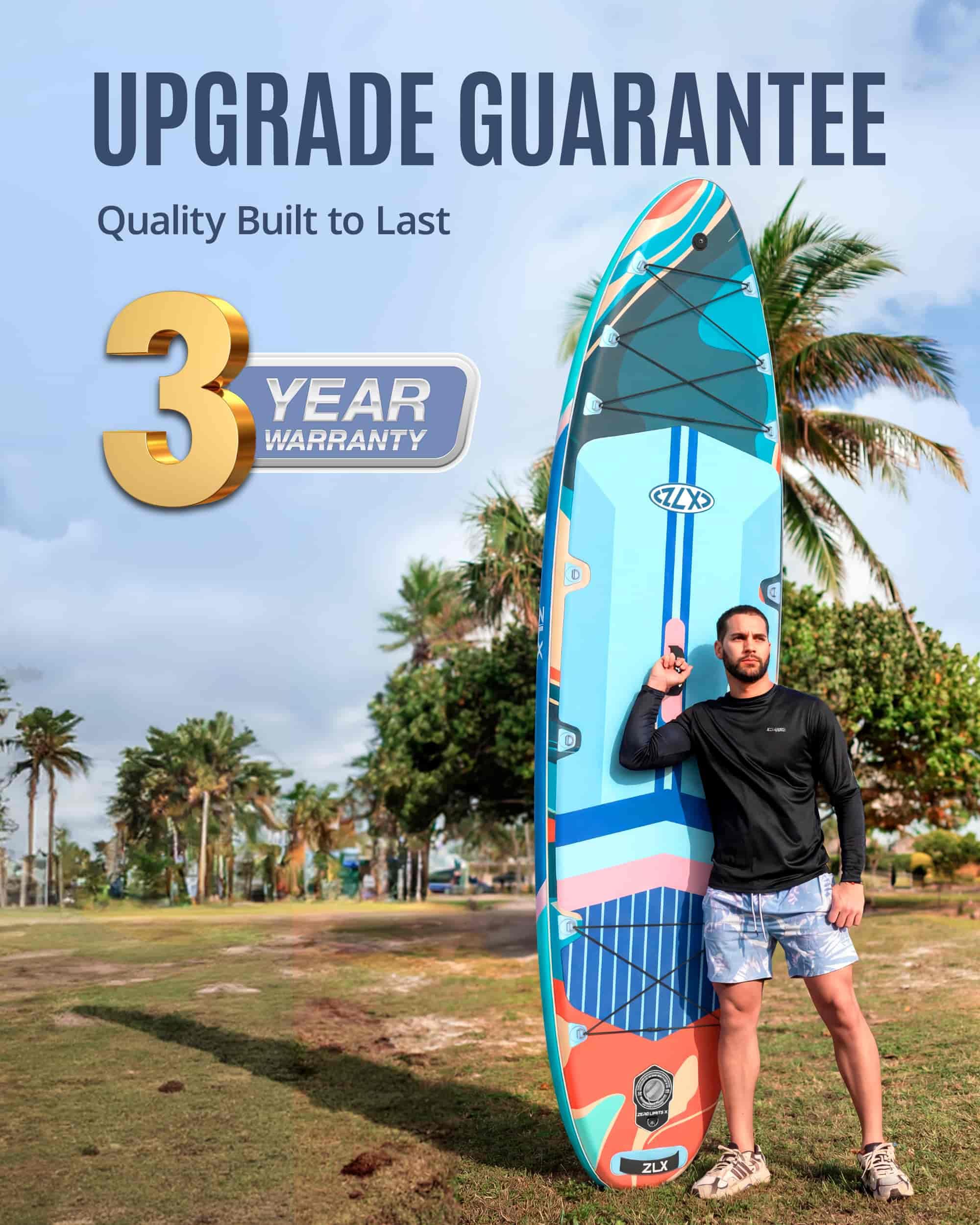 ZLX 11'6"x35" Ultra Wide Inflatable Stand Up Paddle Board | Stable Non-Slip Deck Pad, Unique Fin System, Premium SUP Accessories & Backpack - Upgraded Pump for Adults, All Skill Levels