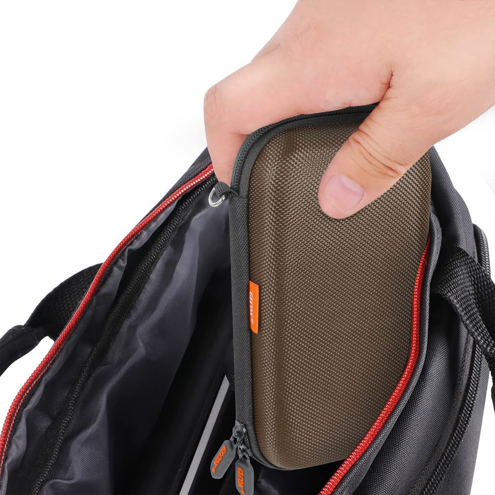External Hard Drive Case - GLCON Shockproof EVA Carrying Case for WD My Passport Element Seagate Expansion Backup Toshiba 1TB 2TB 4TB - High Protection Portable Travel Electronic Power Bank Bag