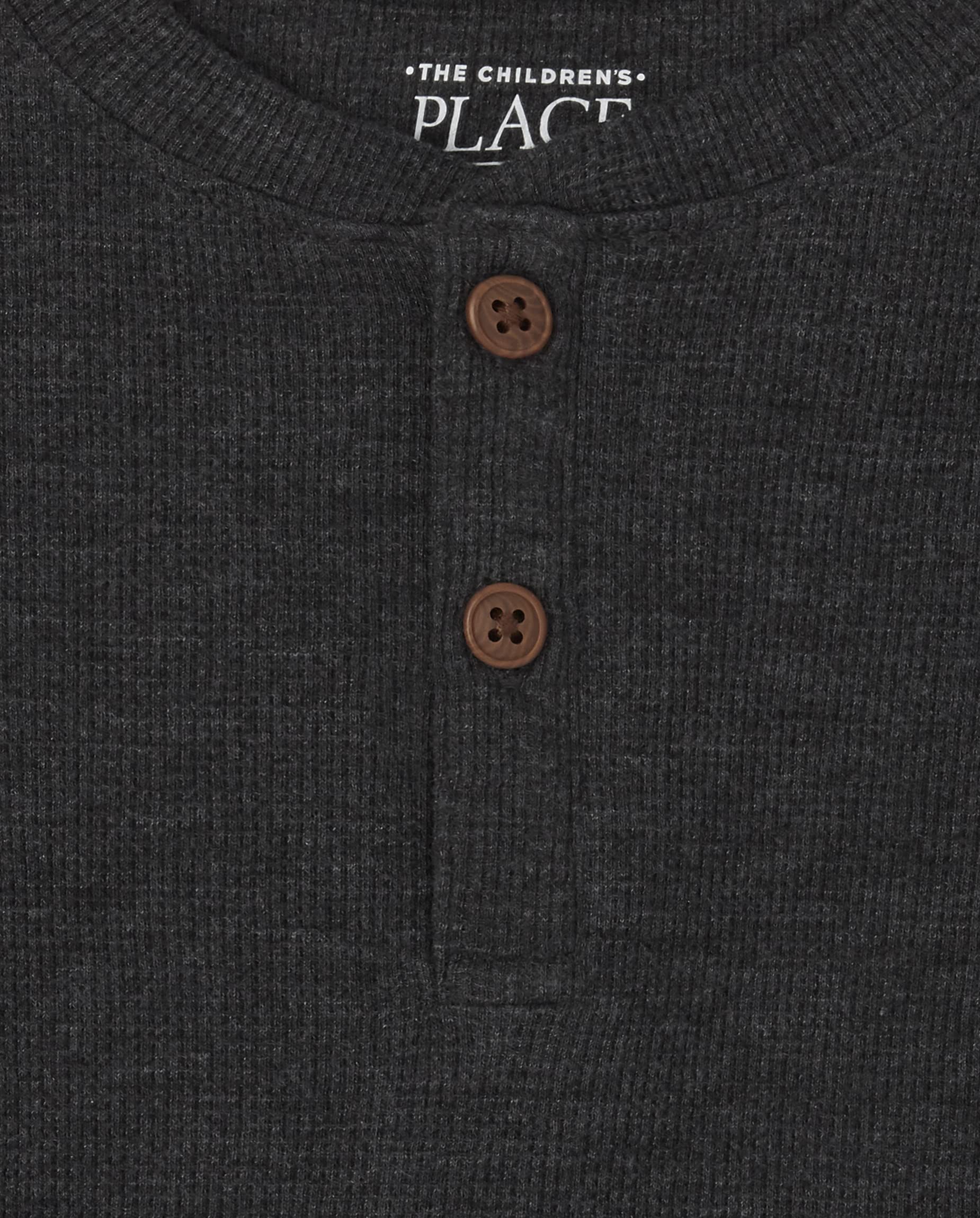 The Children's Place Boys and Toddler Long Sleeve Thermal Henley Shirt