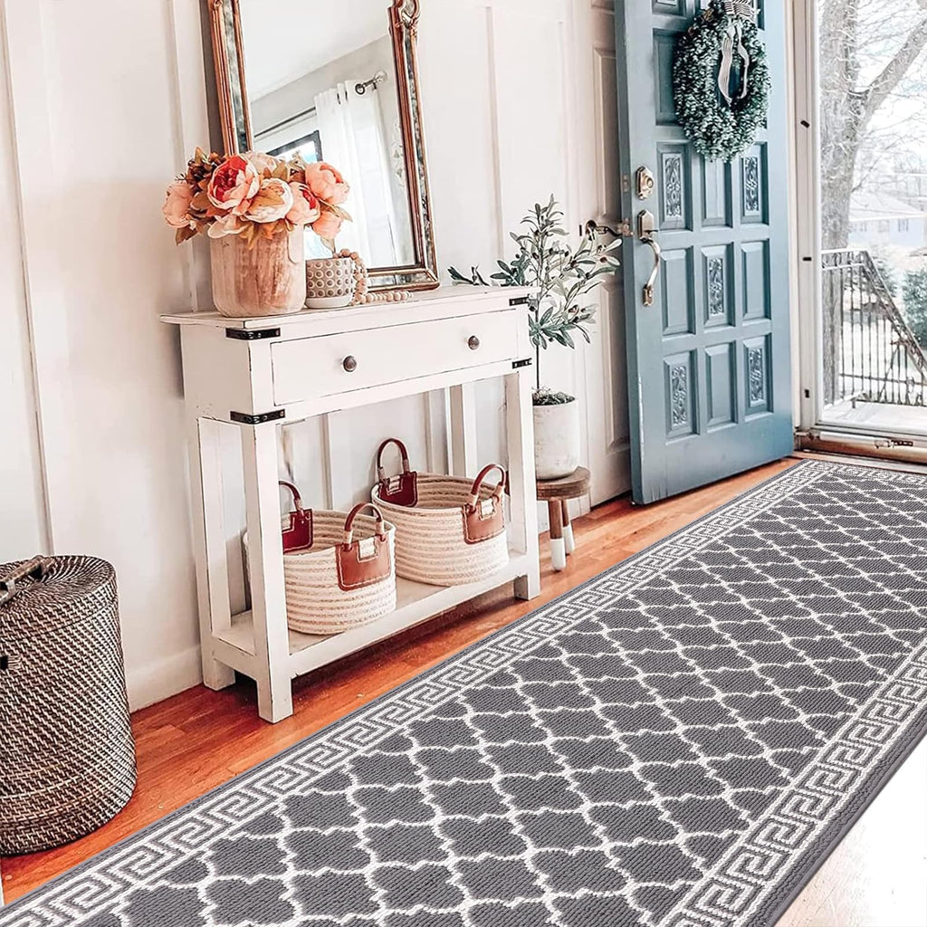 Pauwer Door Mat Indoor Entrance 20"x60" Absorbent Dirt Trapper Welcome Mats for Front Door Washable Entryway Rugs Ultra Thin Doormat Non Slip Runner Rugs for Hallway Kitchen Laundry Room, Beige