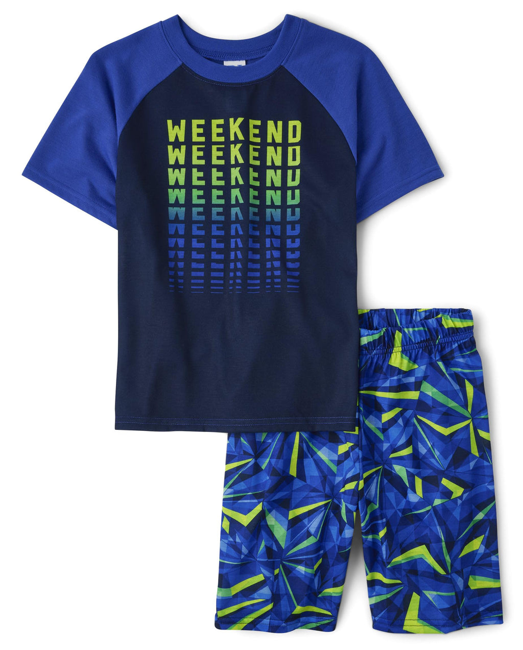 The Children's Place boys Short Sleeve Top and Shorts,2 Piece Pajama Set