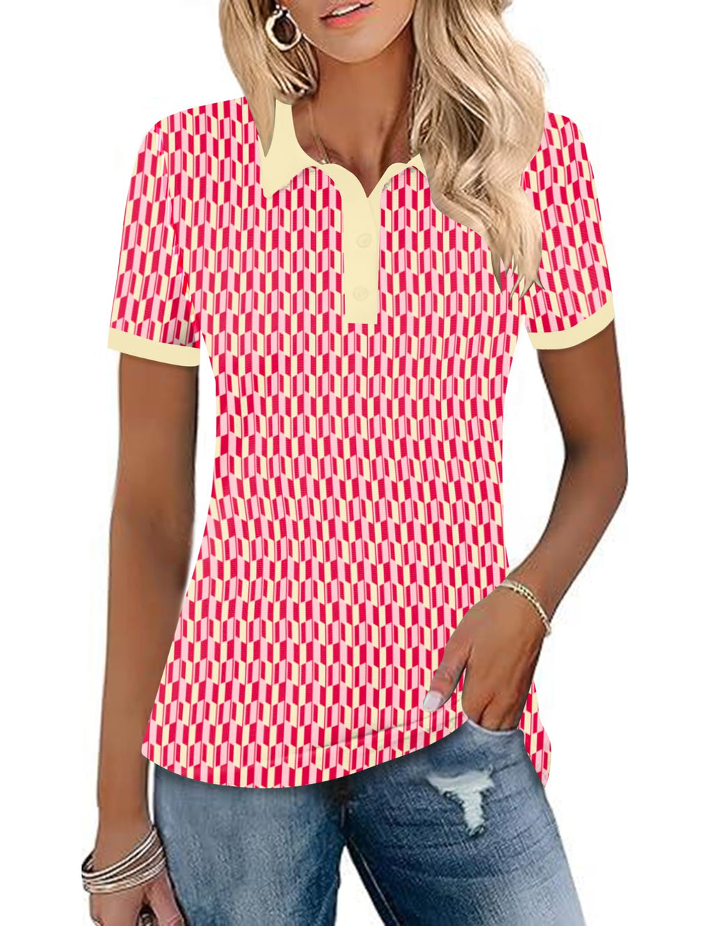 LOMON Womens Golf Polo Shirts Short Sleeve Collared Tops Lightweight Moisture Wicking Tennis Activewear S-XXL