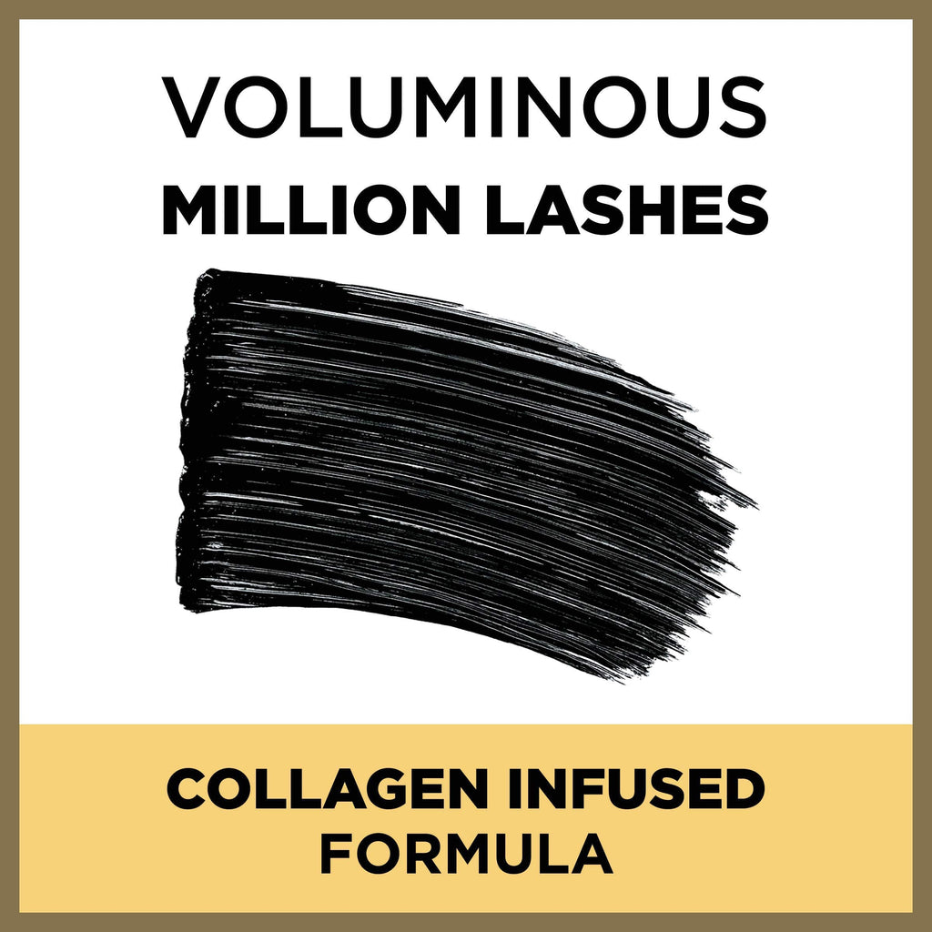 L’Oreal Paris Voluminous Million Lashes Mascara, 635 Blackest Black (Pack of 2)
