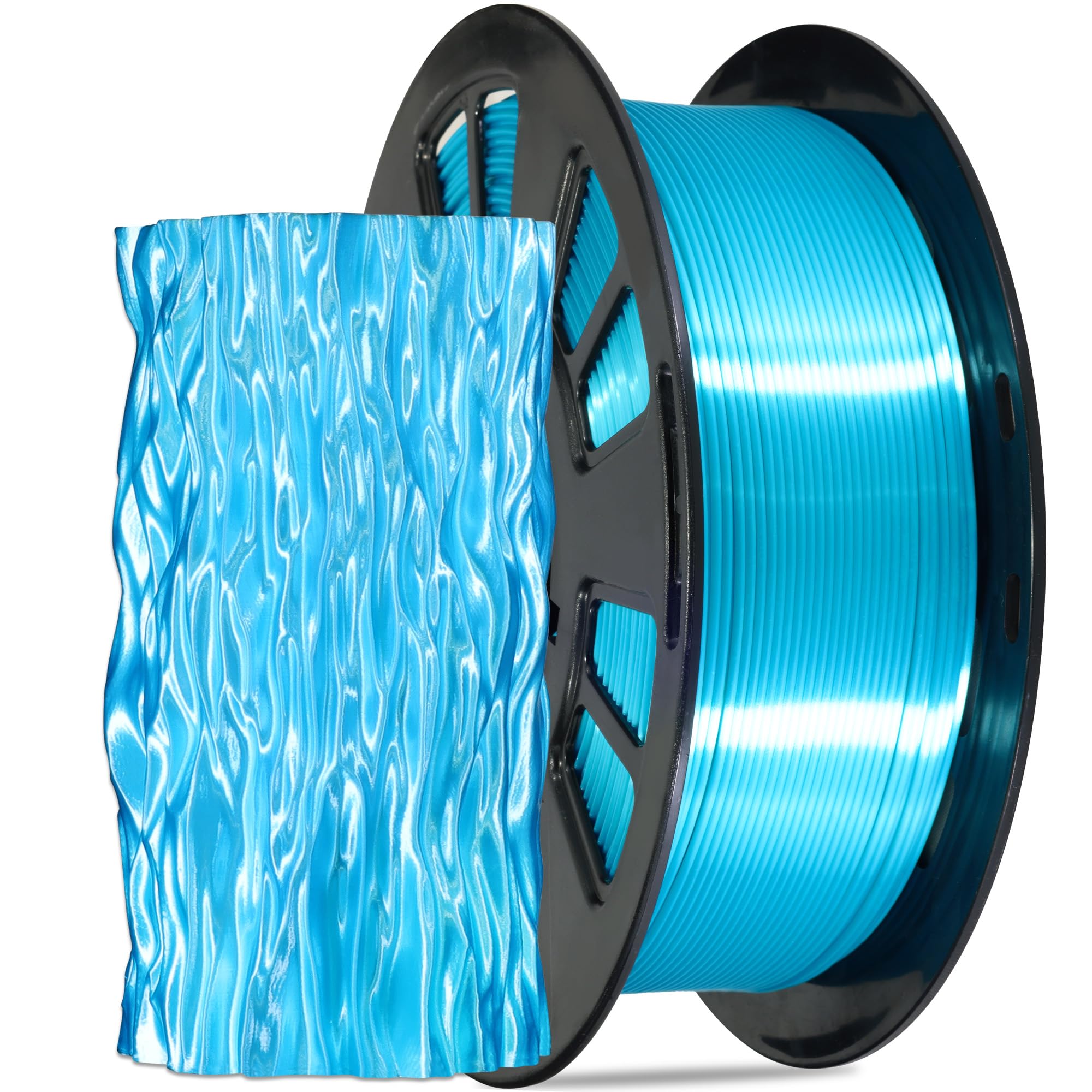 1.75mm PLA 3D Printer Filament Bundle: Glow in Dark Green/Blue/Purple/Rainbow, One Spool Clear Multi Colored, Each Spool 250g, Total 1.25Kg 3D Printing Material, 250g x 5 Spools Glow in Dark PLA