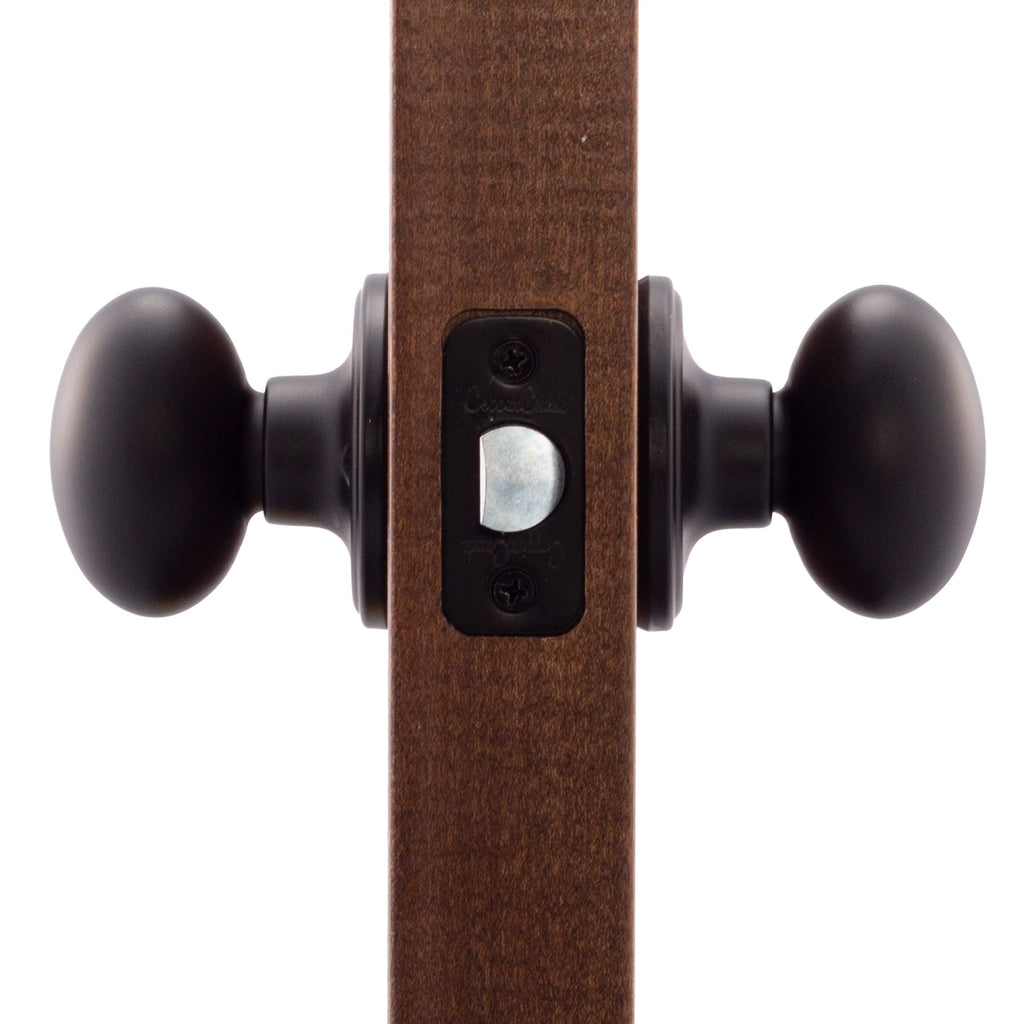 Copper Creek EK2090BC Egg Door Knob, Dummy Function, 1 Pack, in Black
