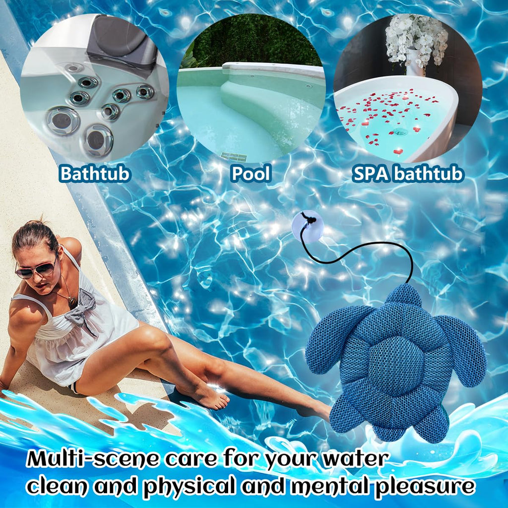Quttisay Hot Tub Scum Absorber for Spa Hot Tub,Hot Tub Accessories for Adults,Hot Tub Sponge.Hot Tub Oil Absorbing Sponge for Spa & Pool Cleaner,Hot Tub Turtle Scum Absorber Keeps Water Clean,1 Pack