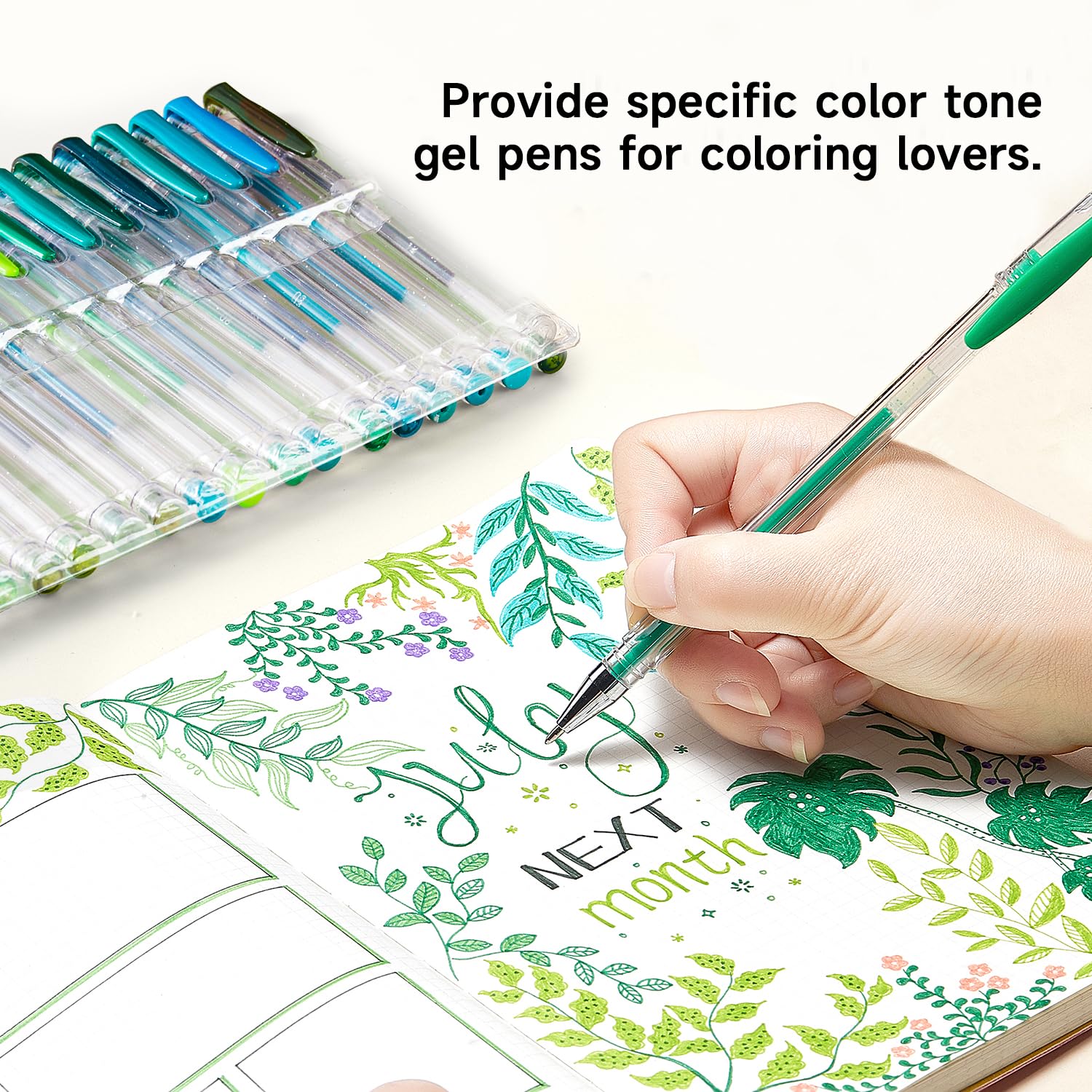Shuttle Art Pastel Gel Pens, 24 Pastel Milky Colors Gel Pen for Black Paper, Adults Coloring Books Drawing Doodling Crafts Scrapbooking Journaling