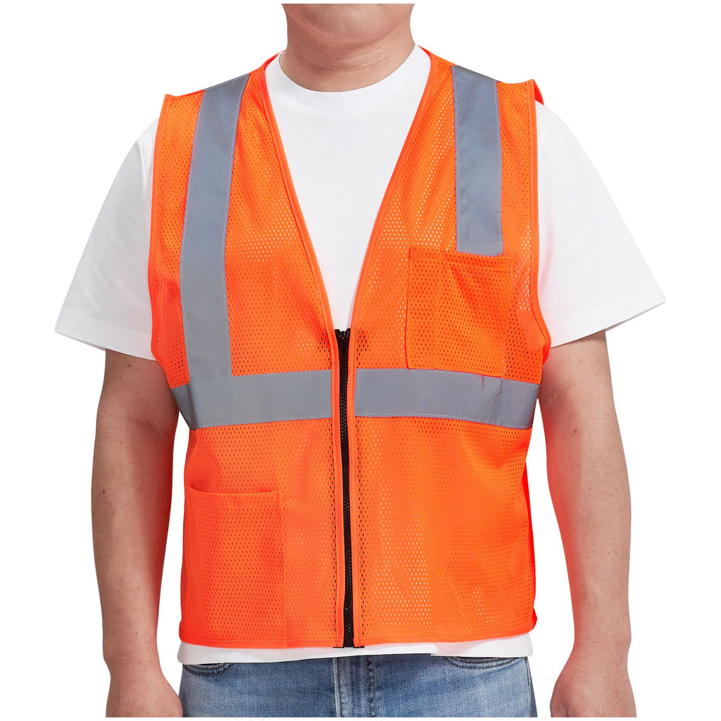 AYKRM 2 Pocket Mesh High Visibility Reflective Safety Vest for men & Women ANSI/ISEA 107 Standards