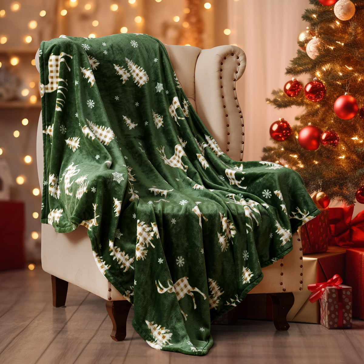 PHF Oversized King Big Fleece Blanket 120"x120", No Shed No Pilling Extra Large Soft Blanket, Giant 10'x 10' Lightweight for Bed, Sofa Travel and Camping, Suitable for All Season, Beige