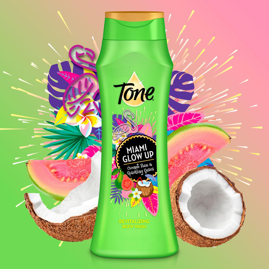 Tone Body Wash, Island Vibes, 16 fl oz (Pack of 6) | Tone Body Wash, Island Vibes Tropical Scent, 16 fl oz, Pack of 6