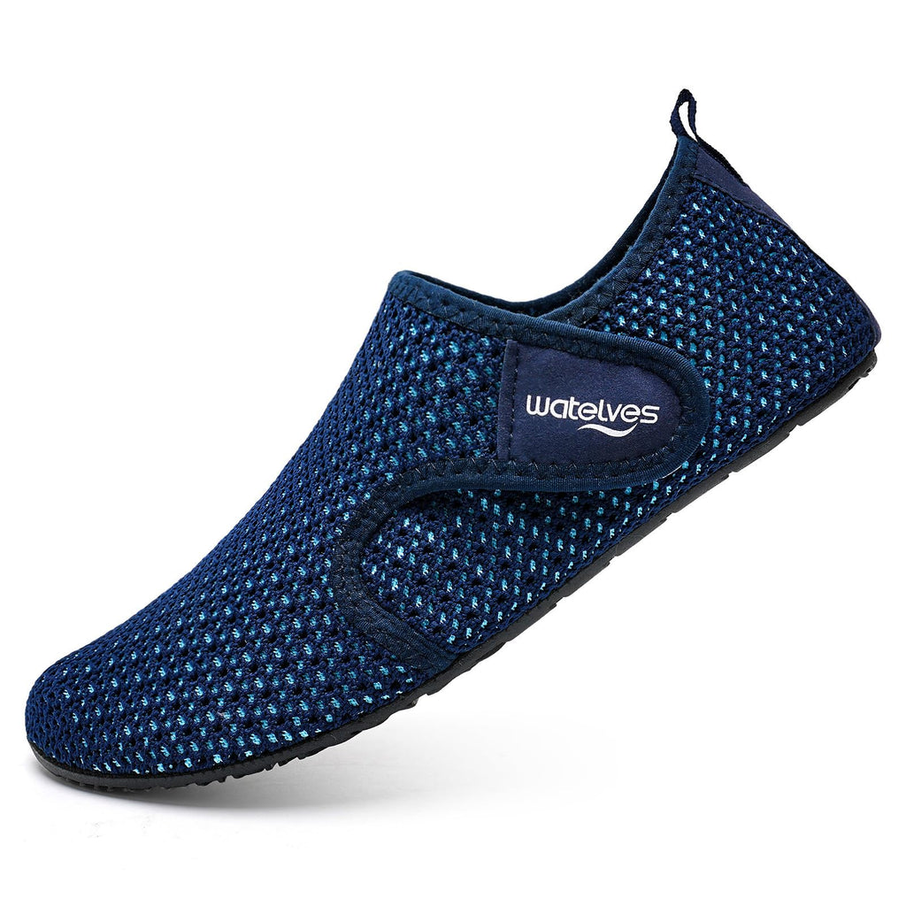 WateLves Water Shoes for Women Men Swim Beach Aqua Socks Quick Dry Barefoot House Slippers Travel Shoes with Adjustable Magic Tape for Pool Diving Boating Yoga Surf