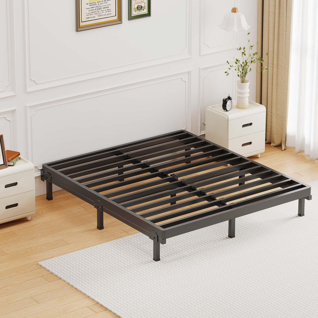 ROIL 10 Inch Twin Box Spring, Heavy Duty Metal Box Spring Mattress Foundation with Fabric Cover, 3500lbs Max Weight Capacity, Easy Assembly, Noise Free, Non-Slip