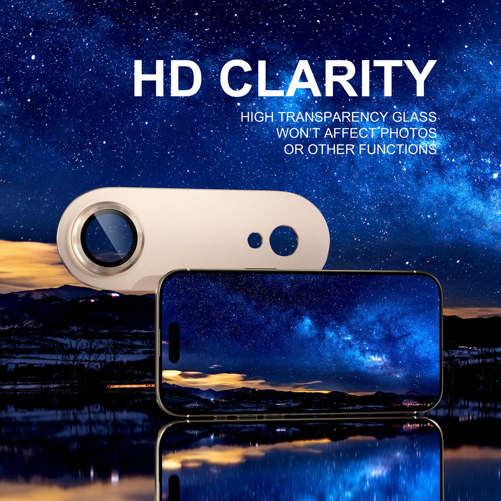 Choiche Compatible for iPhone 16 Pro/iPhone 16 Pro Max Camera Lens Protector, Bling Camera Cover with 9H Tempered Glass Lens Screen Protector Metal Ring Decoration Accessories(Black)