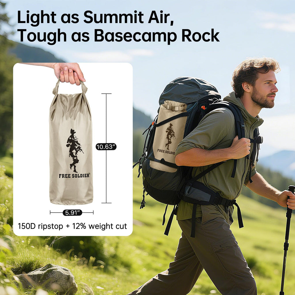 Free Soldier Waterproof Portable Tarp Multifunctional Outdoor Camping Traveling Awning Backpacking Tarp shelter Rain Tarp